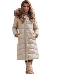 JTTW580 -105SKJ  Kurtka FAN LEATHER beż