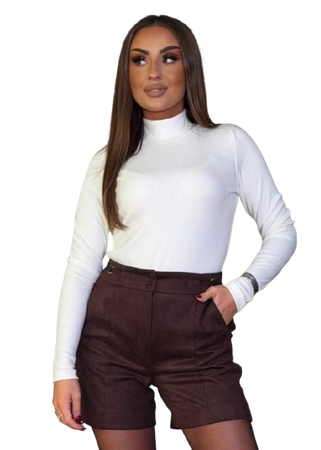 4792  Bluzka z golfem ecru WIBS