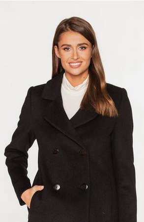 KARINA czarny  Płaszcz PASSERO
