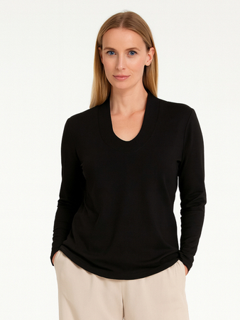 BL-7254  Bluzka czarna SABINA