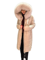 JTTW577-100-1 Kurtka FAN LEATHER perłowy beż