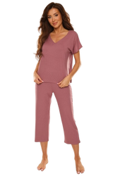 694  FREYA II różowa Piżama DE LAFENSE