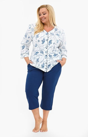 162/446 KRISTIN 2  granatowa Piżama CORNETTE