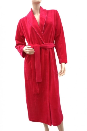 389 LYDIE  czerwony Szlafrok DE LAFENSE