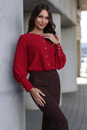 JENNY Bluzka bordowa BOROWIECKI