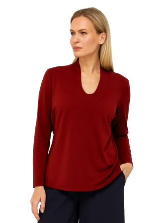 BL-7252  Bluzka bordowa SABINA