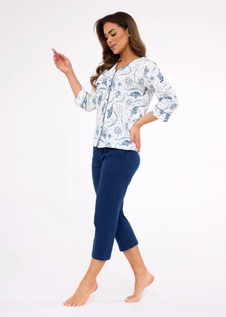 162/446 KRISTIN 2  granatowa Piżama CORNETTE