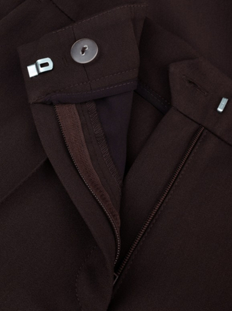 80974 KMX Spodnie garniturowe na kant -brązowe