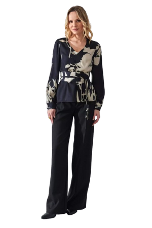 7670 EZURI  Elegancka bluzka z nadrukiem ISOLA