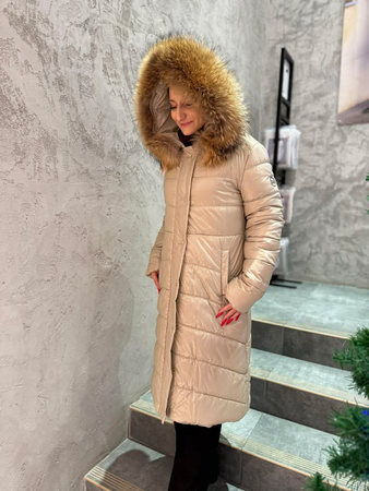 JTTW580 -105SKJ  Kurtka FAN LEATHER beż