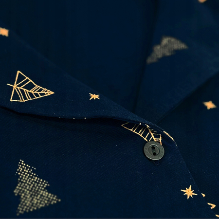 482/447 GOLD granatowa w choinki Piżama CORNETTE