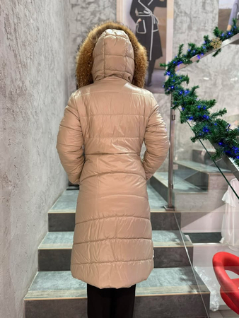 JTTW580 -105SKJ  Kurtka FAN LEATHER beż