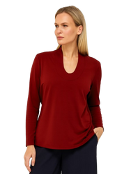 BL-7252  Bluzka bordowa SABINA