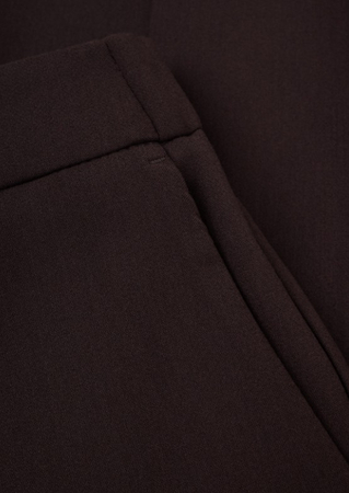 80974 KMX Spodnie garniturowe na kant -brązowe