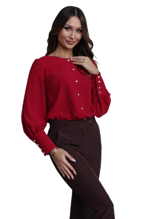 JENNY Bluzka bordowa BOROWIECKI