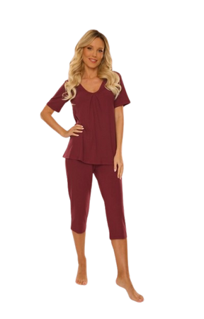 878 DAHLIA bordo Piżama DE LAFENSE