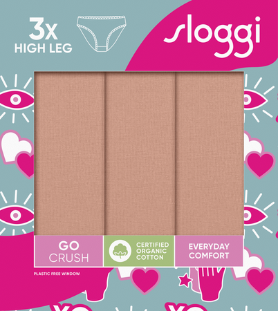 Sloggi GO Crush High Leg C3P /00ME Majtki