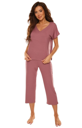 694  FREYA II różowa Piżama DE LAFENSE