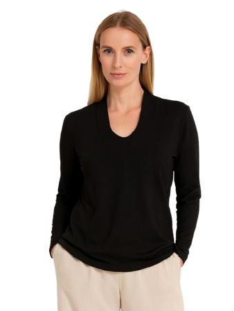 BL-7254  Bluzka czarna SABINA