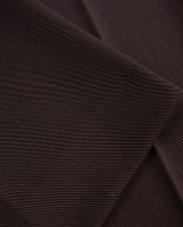 80987 KMX  Spodnie garniturowe na kant w prążek w odcieniu  gorzkiej czekolady