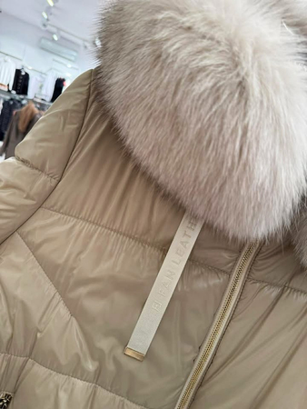 JTTW577-100-1  Kurtka FAN LEATHER perłowy beż