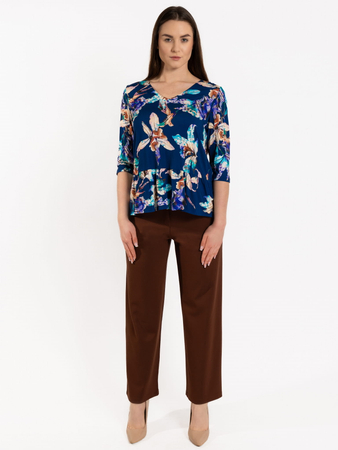 SPO-0205  Spodnie brązowe SABINA