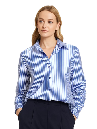 KO-027  Koszula niebieska paski SABINA