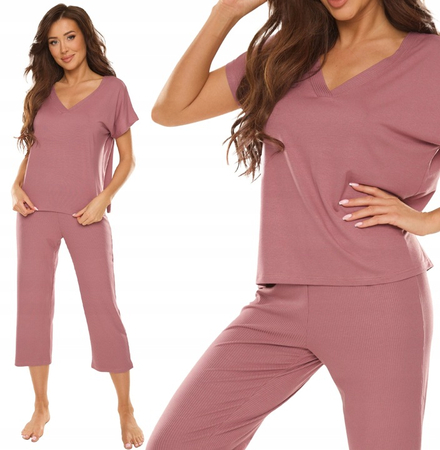 694  FREYA II różowa Piżama DE LAFENSE