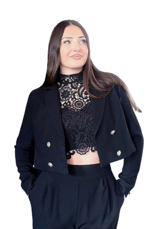 BACAN   Żakiet czarny JERSA 