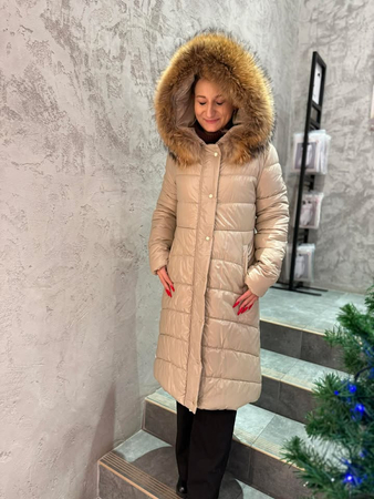 JTTW580 -105SKJ  Kurtka FAN LEATHER beż