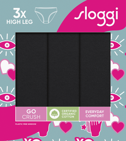 Sloggi GO Crush High Leg C3P /0004 Majtki