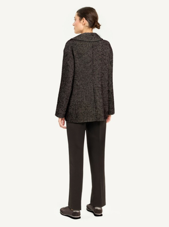 18643 KMX Kurtka z naszywanymi kieszeniami - czekoladowa