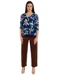 SPO-0205  Spodnie brązowe SABINA