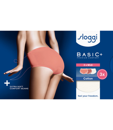 Sloggi Basic Midi C3P/V021  Majtki
