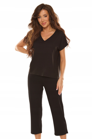 694  FREYA II czarna  Piżama DE LAFENSE