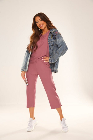 696  FREYA różowa Piżama DE LAFENSE