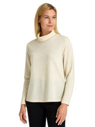 BL-7204  Bluzka kremowa z golfem SABINA