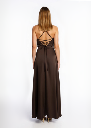 356-S  Sukienka czekoladowa  ELIT LOOK