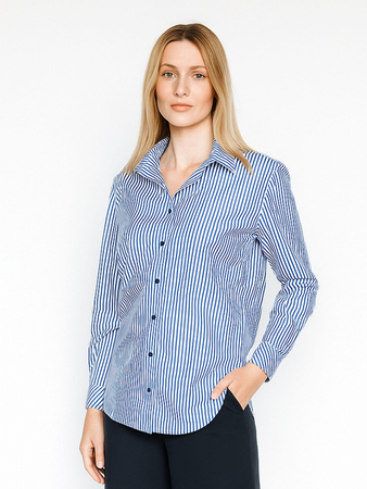 KO-027  Koszula niebieska paski SABINA