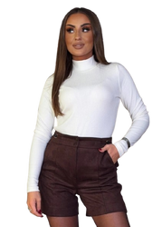 4792 Bluzka z golfem ecru WIBS