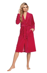 389 LYDIE czerwony Szlafrok DE LAFENSE