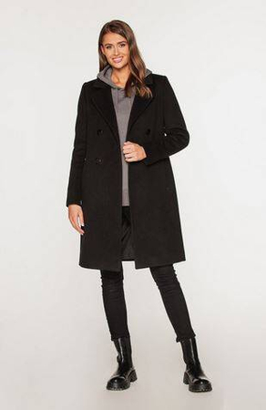 KARINA czarny  Płaszcz PASSERO