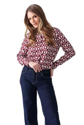 7671  Bluzka  bordowa EZURI