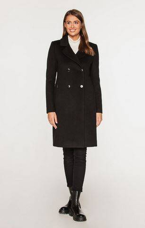 KARINA czarny  Płaszcz PASSERO